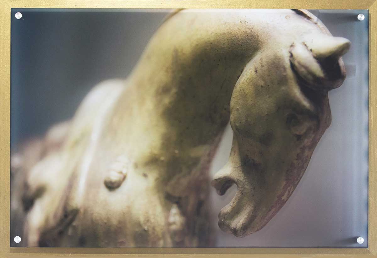 Horse 2 Matte Acrylic White Board Gold 2